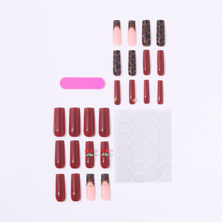 Creative nail art set with leopard and Christmas motifs Kalsten