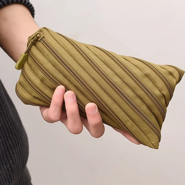 Stylish Canvas Zippered Pencil Case