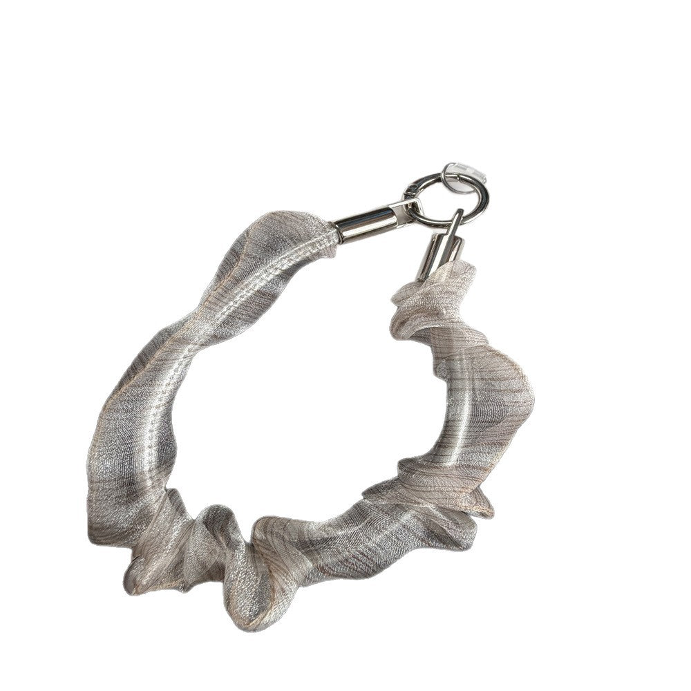 Ruffled Hair Tie Keychain Holder Kalsten