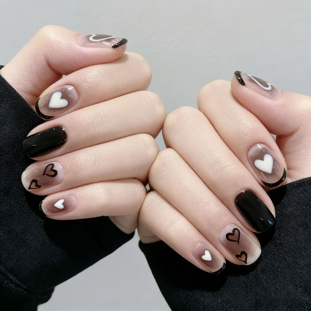 Creative Heart-Patterned Nail Art Enhancements Kalsten