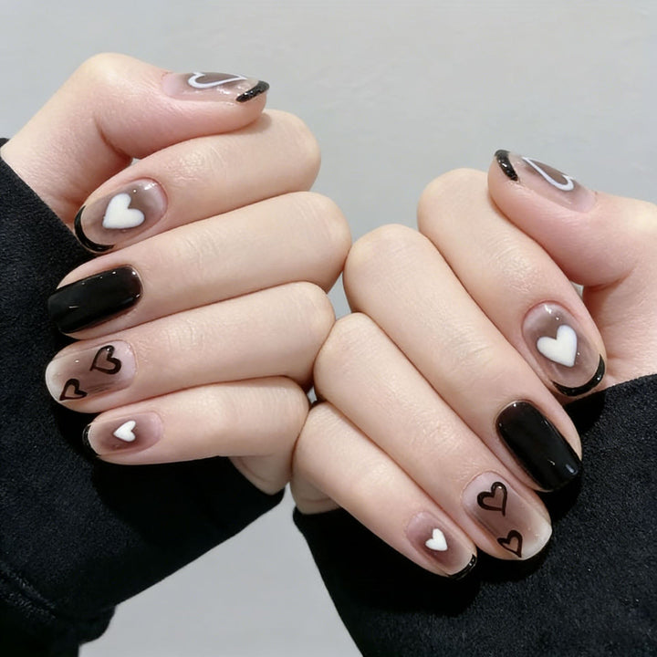 Creative Heart-Patterned Nail Art Enhancements Kalsten