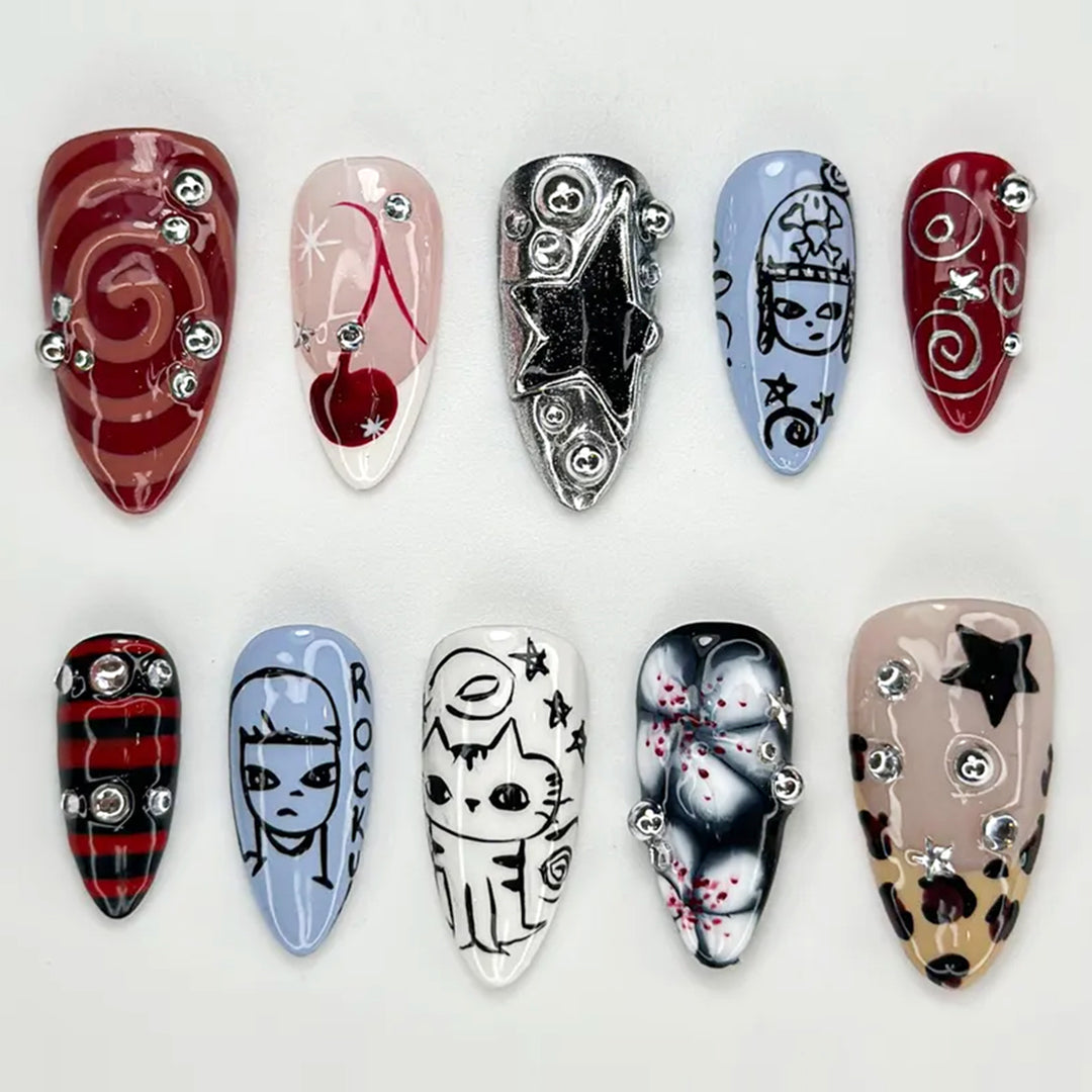 Creative Halloween Nail Art Set with Creepy Designs Kalsten