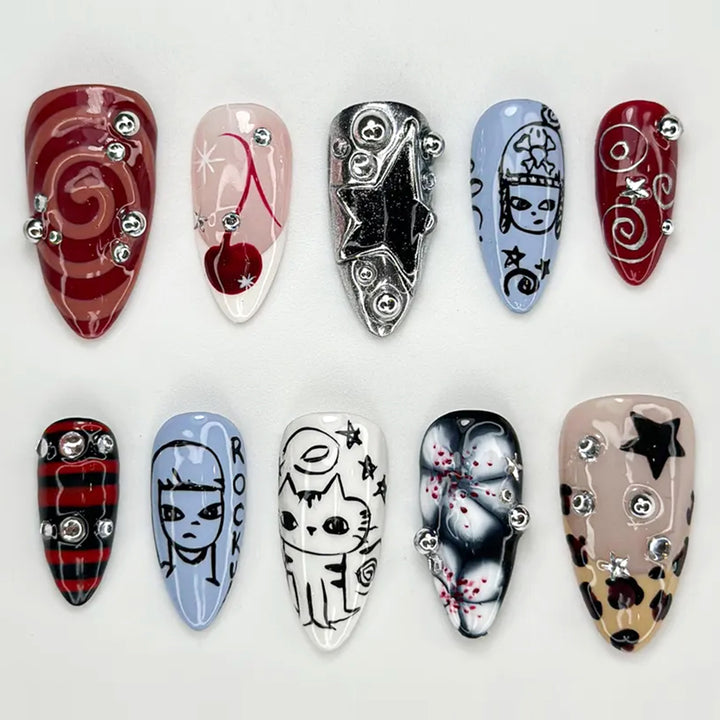Creative Halloween Nail Art Set with Creepy Designs Kalsten