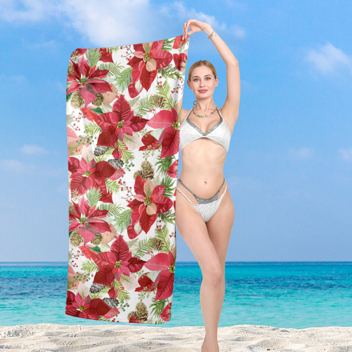 Beach towel with vibrant floral design Kalsten