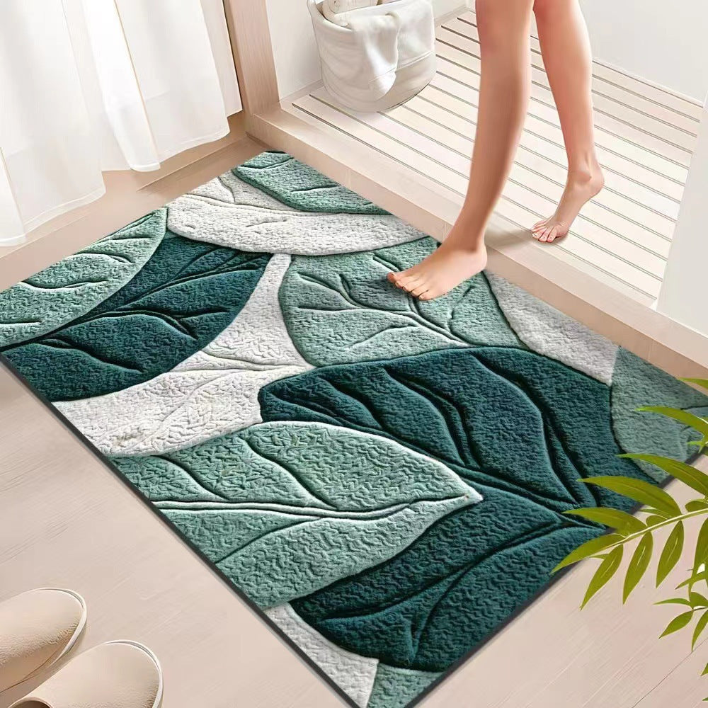 Floral Textured Indoor Mat Kalsten