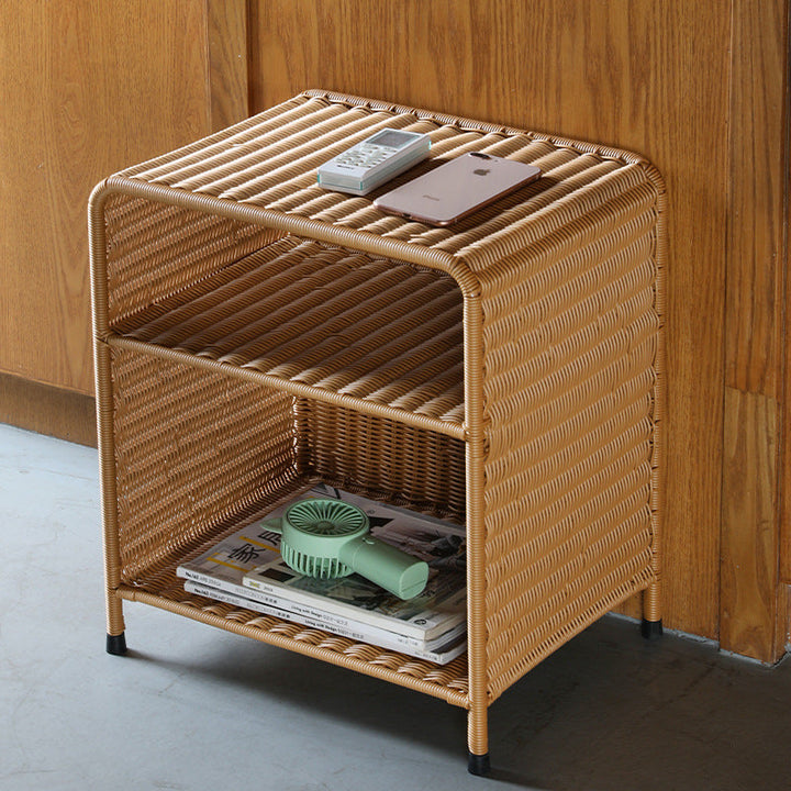 Natural Woven Open Shelf Storage Unit Kalsten