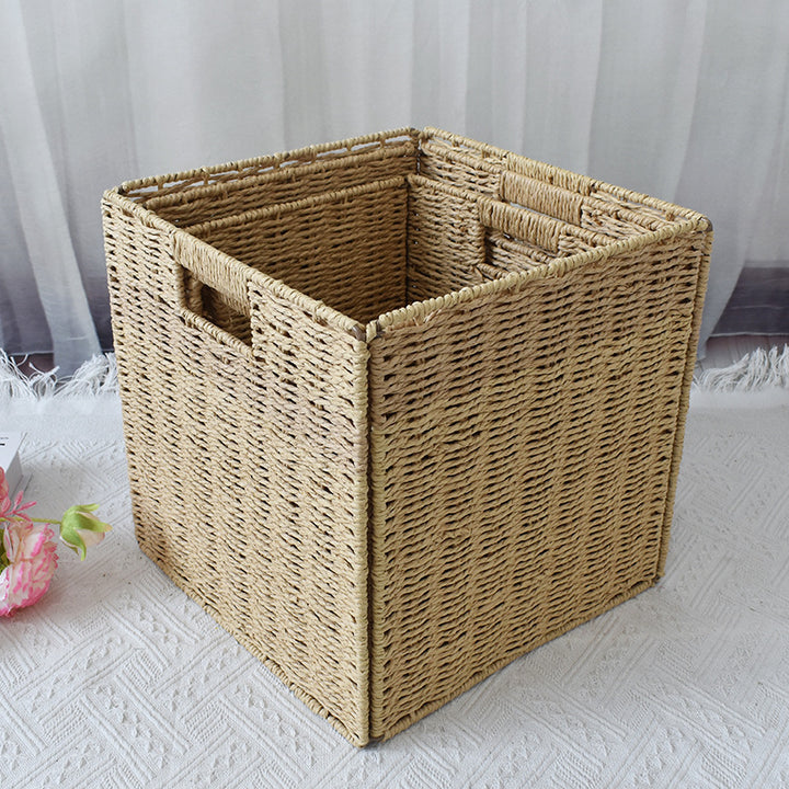 Rustic Woven Storage Bin Kalsten
