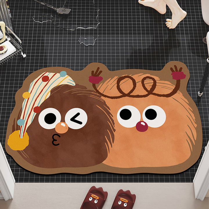 Cartoon-Themed Plush Bath Mat Kalsten