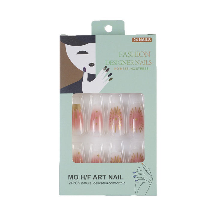Artificial nails with intricate flower design Kalsten