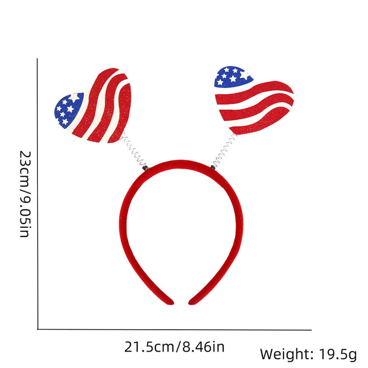 Unisex nan more patriotic festival headband with star and flag pom poms Kalsten