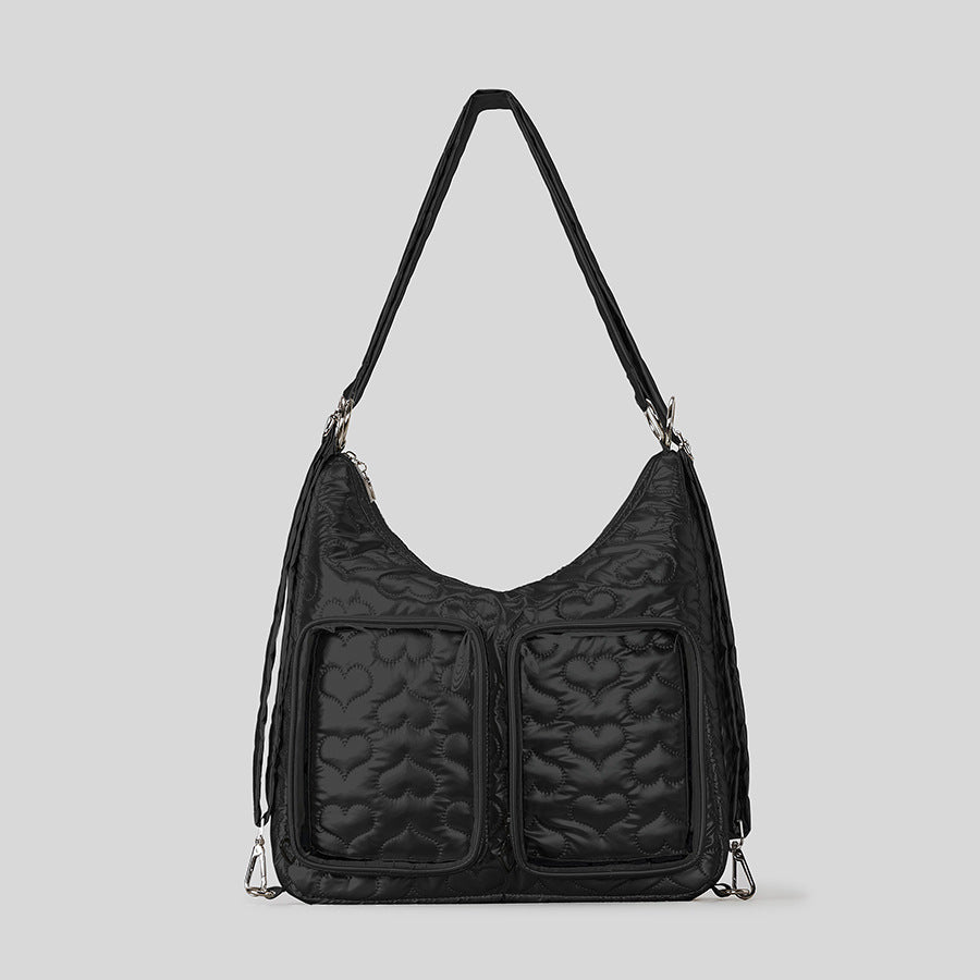 Quilted Heart Pattern Handbag
