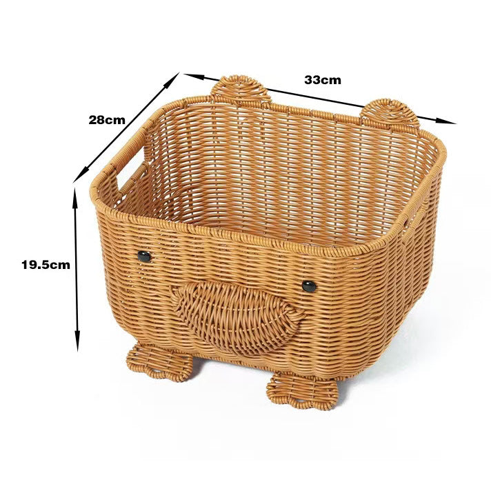 Adorable Decorative Animal Face Storage Basket Kalsten