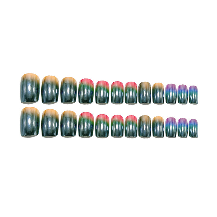 Spectacular Art Nails in Rainbow Design Kalsten