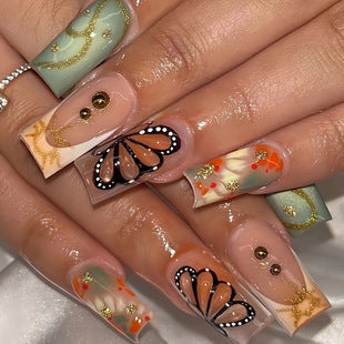 Creative 3D Bow and Pearl Nail Extensions Kalsten