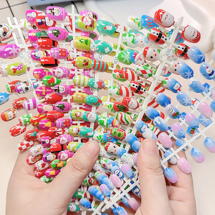 Children's Fun Holiday-Themed Fake Nail Set Kalsten