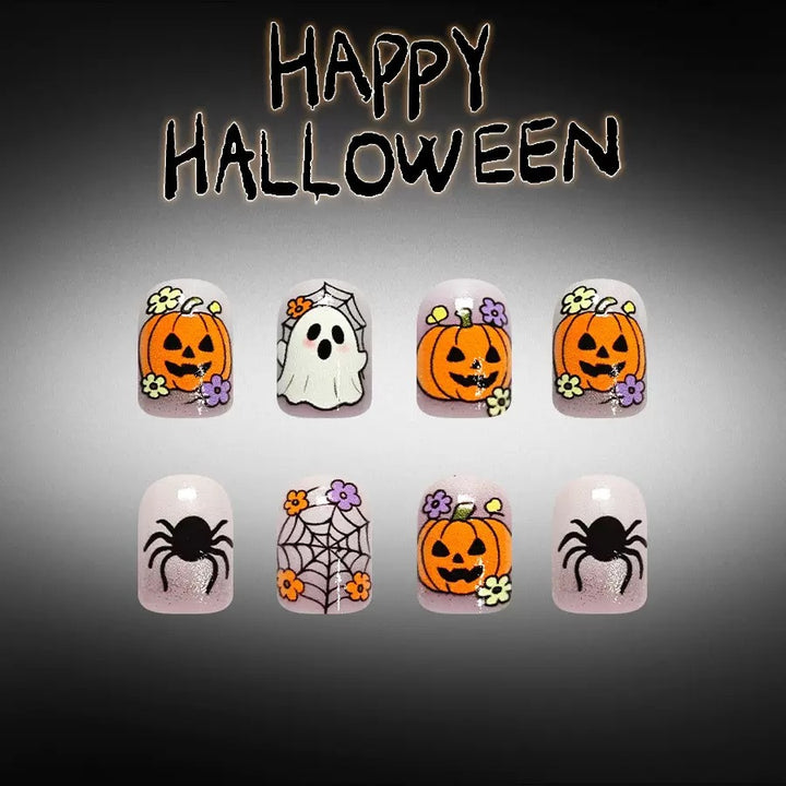 Art nail set with festive Halloween designs Kalsten