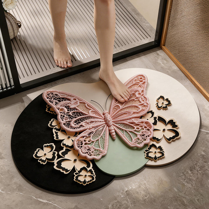 Floral Lace Decor Bath Mat