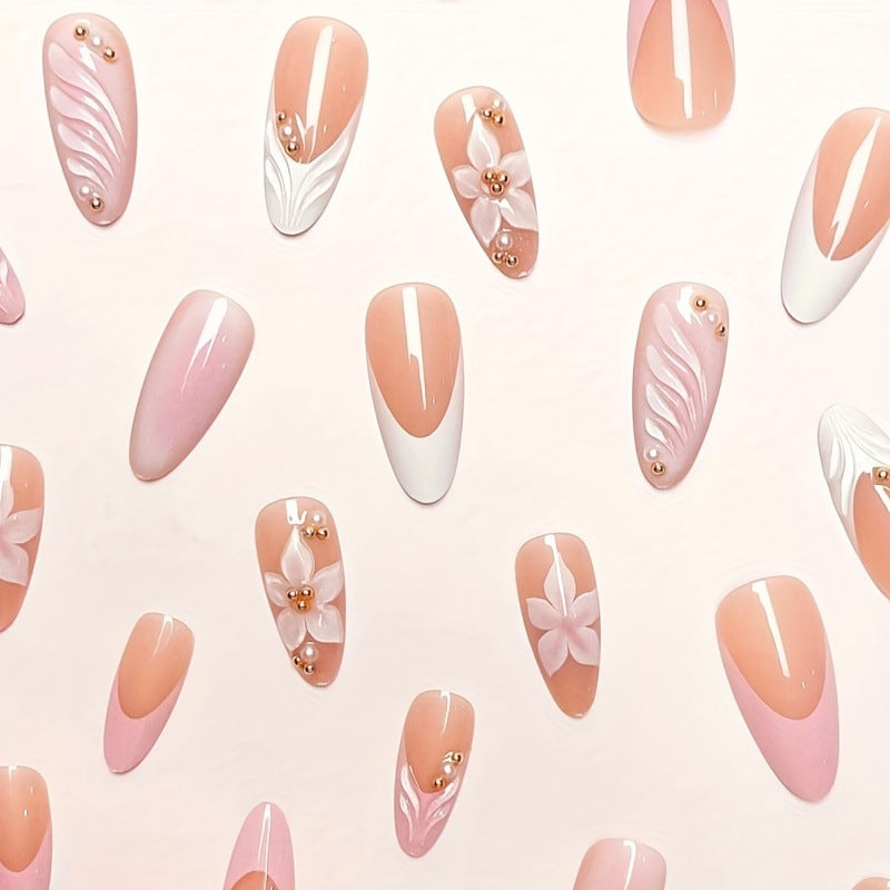 Floral Acrylic Press-On Nails Kalsten