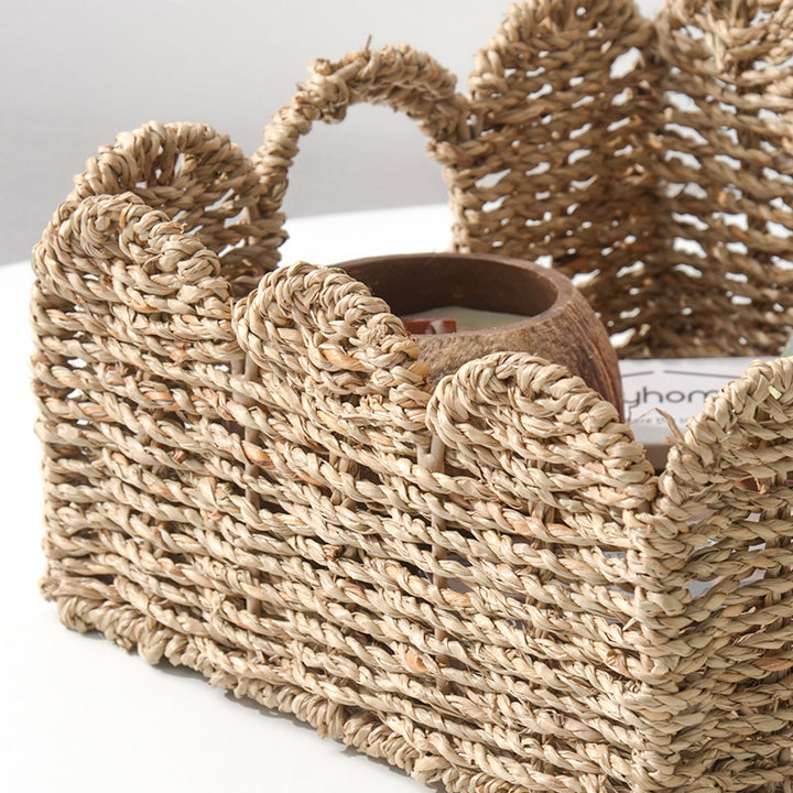 Decorative storage basket with two handles Kalsten