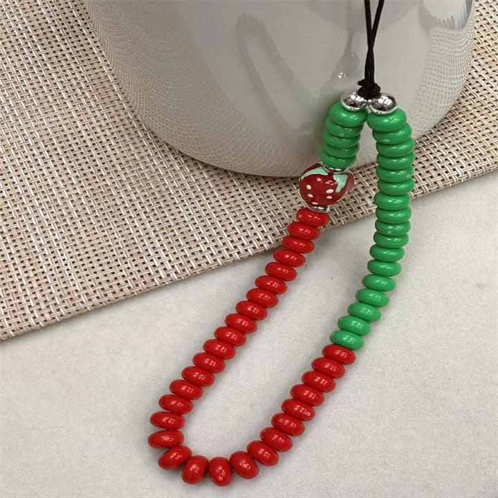 Fruit-Themed Beaded Charm Lanyard Kalsten
