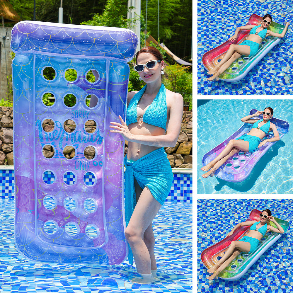 Women's Inflatable Comfort Pool Lounge with Integrated Drink Holders Kalsten