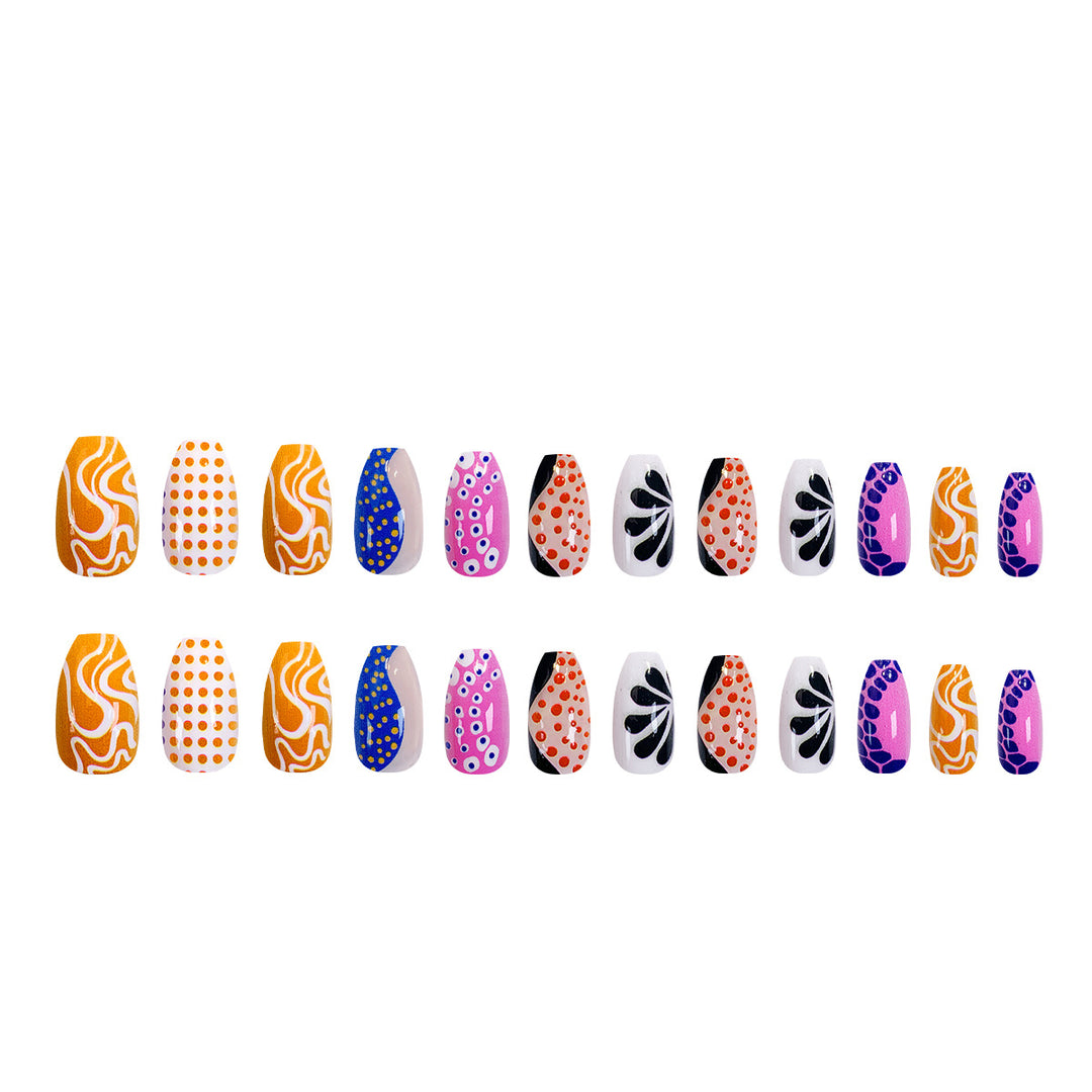 Creative nail art with various patterns Kalsten