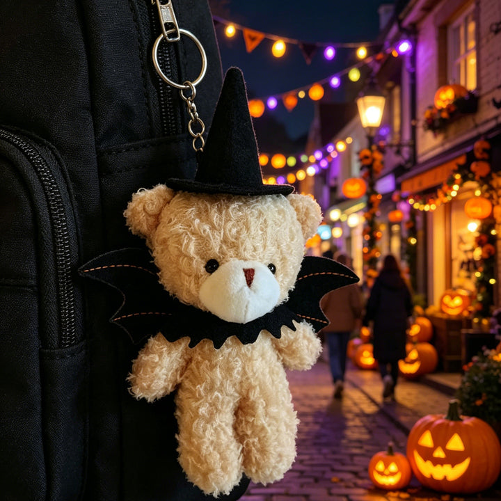 Cuddly Halloween Teddy Bear Keychain