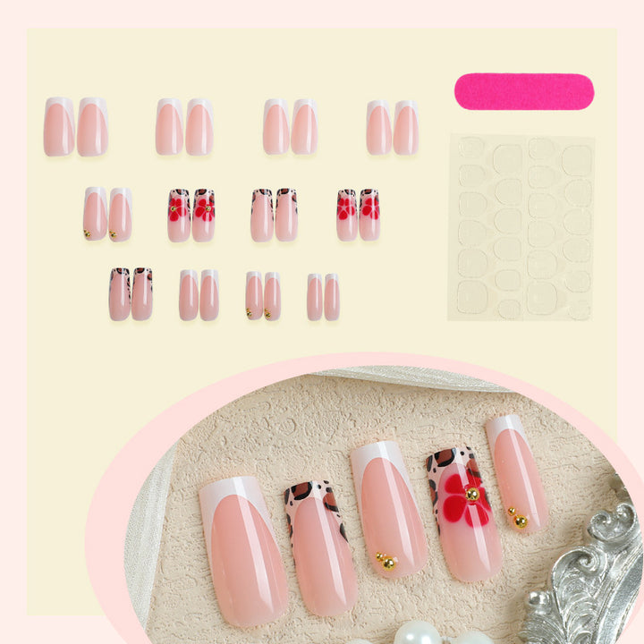 Decorative Flower Press-On Nail Set kalsten
