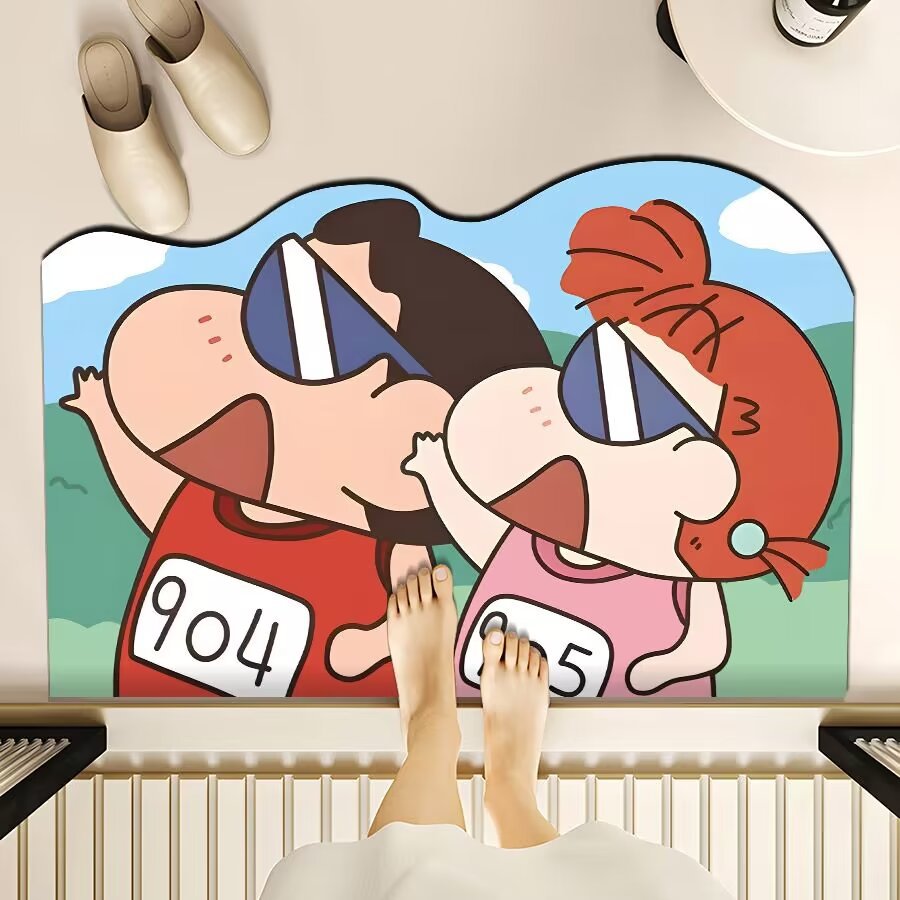 Playful Cartoon-Themed Floor Mat Kalsten