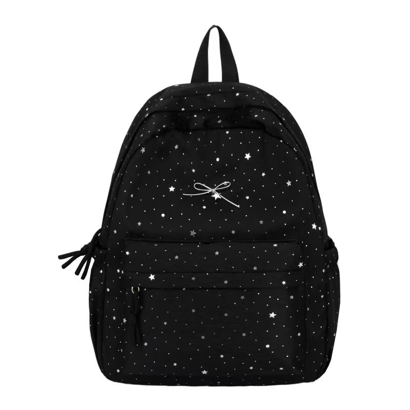 Backpack with Glittering Star Motif and Versatile Storage Options Kalsten
