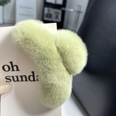 Plush Faux Fur Hair Claw Clip Kalsten