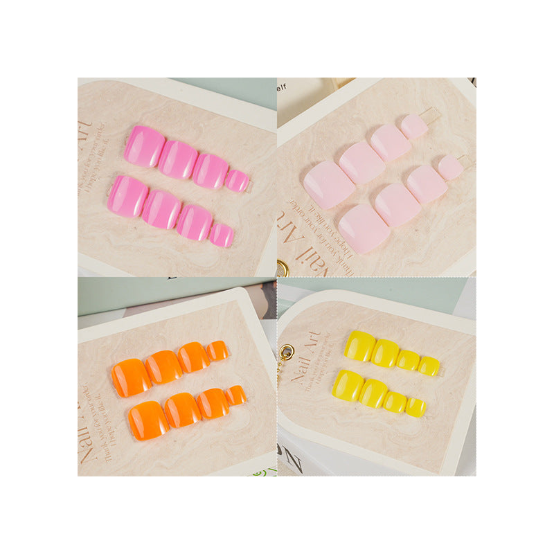 Glossy Square Press-On Toenail Set Kalsten