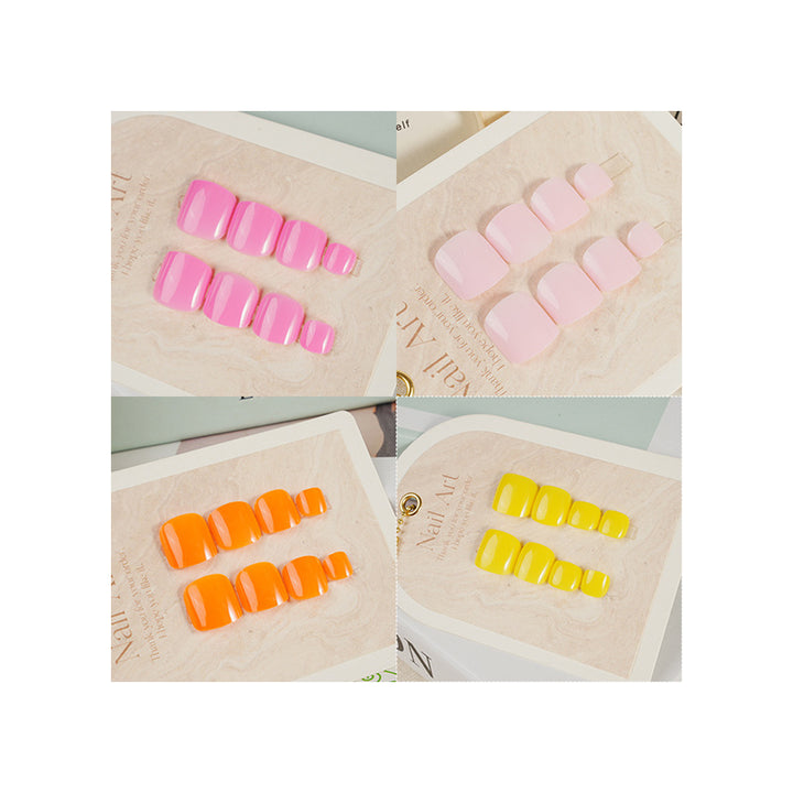 Glossy Square Press-On Toenail Set Kalsten
