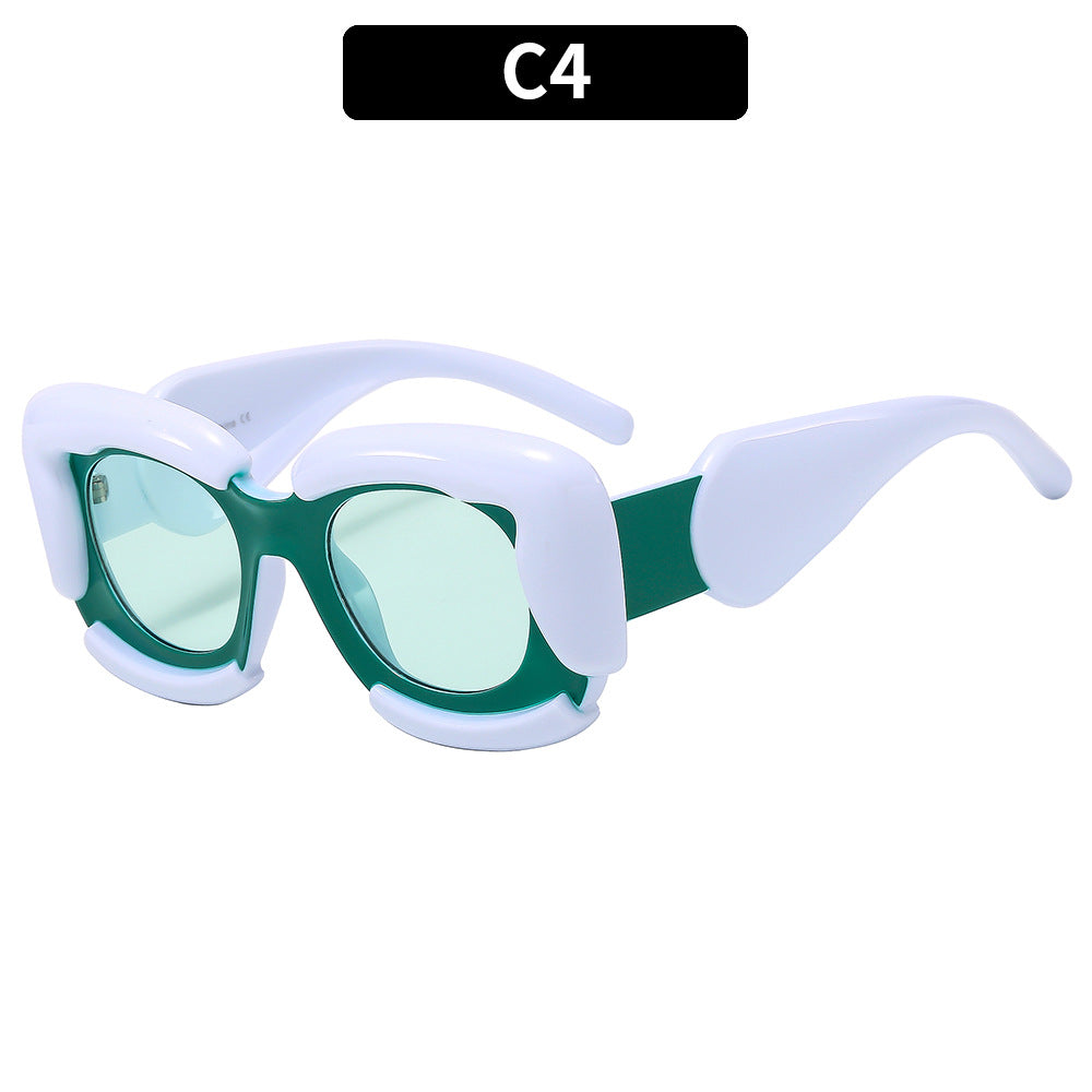 Fashion-Forward Futuristic Shield Sunglasses