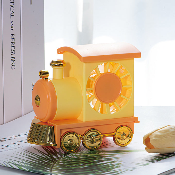 Ladies creative table fan in train design Kalsten