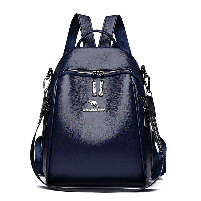 Chic Multi-Functional Leather Backpack