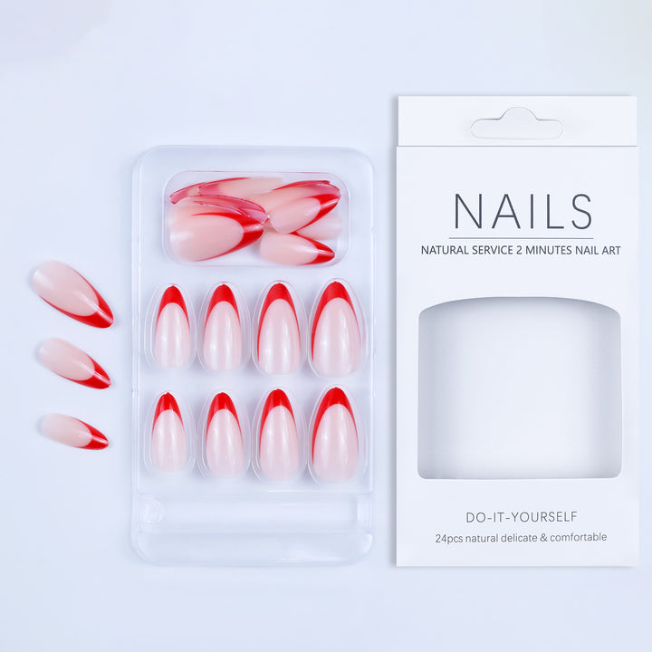 Artificial nails in stylish stiletto design with eye-catching top coat Kalsten