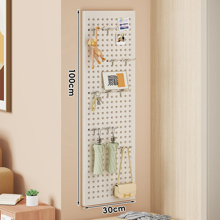 Wall-Mounted Perforated Metal Pegboard Organizer Panel