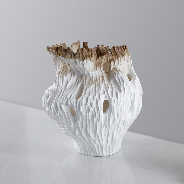 Textured Ceramic Flower Vase
