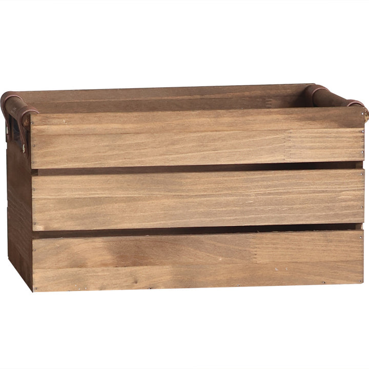 Elegant storage basket made of solid wood Kalsten