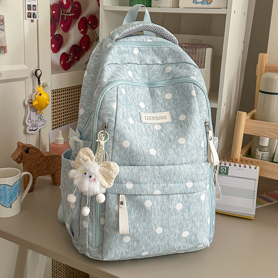 Stylish Polka Dot Patterned Backpack Kalsten
