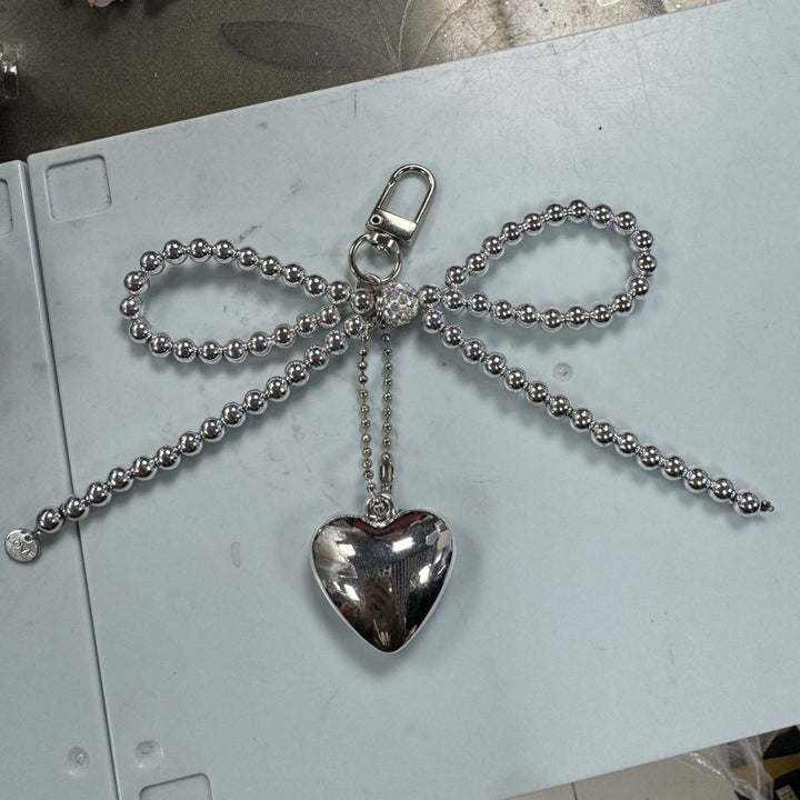 Beaded Heart Pendant Keychain Holder Kalsten