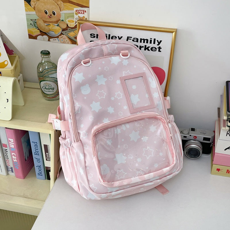 Whimsical Star-Print School Backpack Kalsten