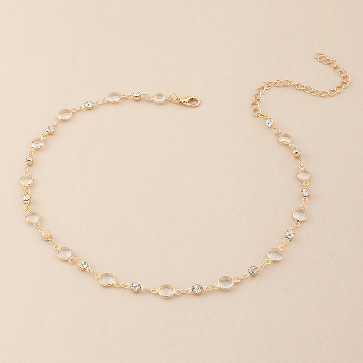 Elegant Crystal Embellished Anklet Kalsten