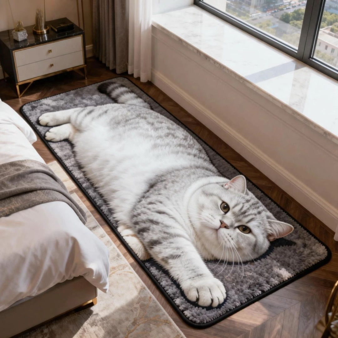 Playful Cat-Themed Area Mat