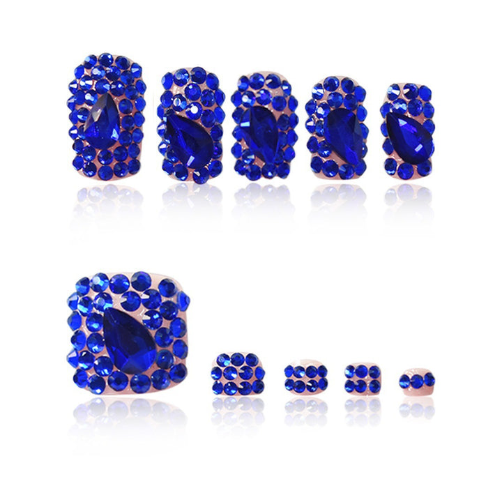 Decorative Rhinestone-Embellished Press-On Nails Kalsten