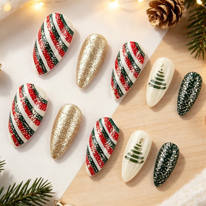 Festive Themed Press-On Nail Set Kalsten