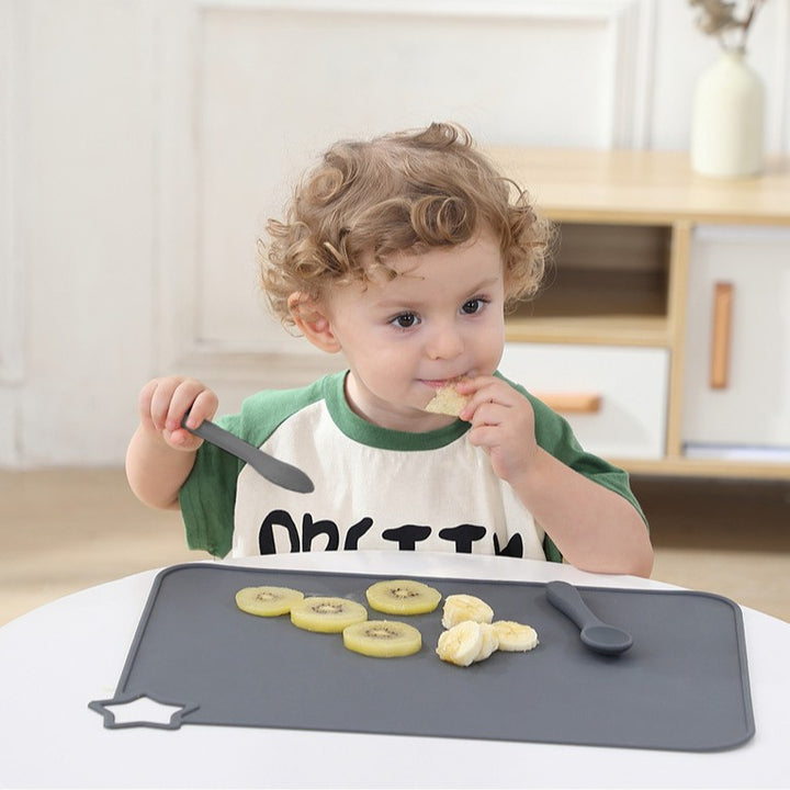 Rectangular Silicone Non-Slip Placemat with Star Corner Grip