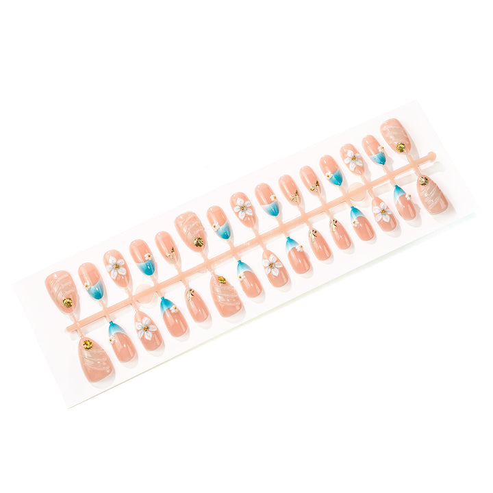Artistic Shell-Inspired Nail Set Kalsten