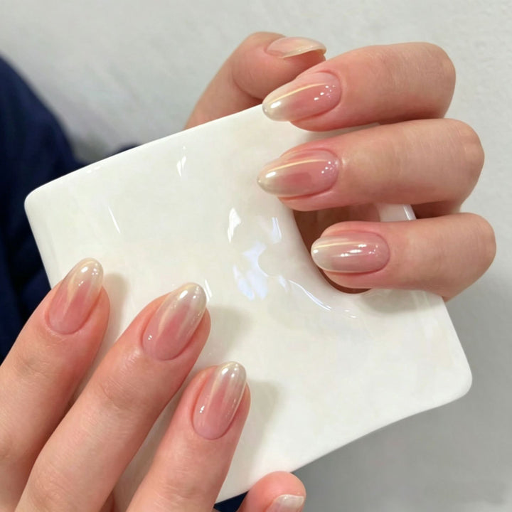 Elegant Press-On Nail Tips with Decorative Bow Kalsten